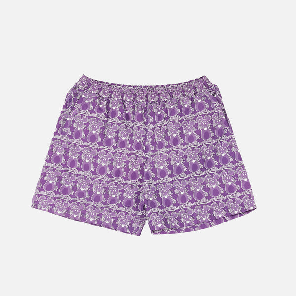 Mouse Swim Short - Purple / White
